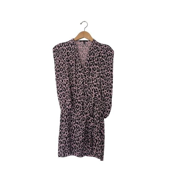 Maje Ripanta Leopard Print Dress Size 34 - Picture 6 of 7